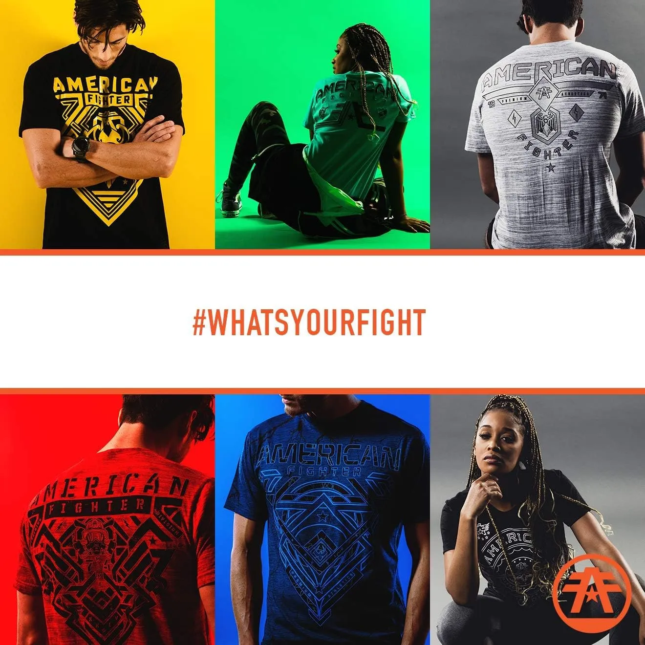 American Fighter Mens Sublimated T-Shirt Colored Short Sleeve Shirts for Men.