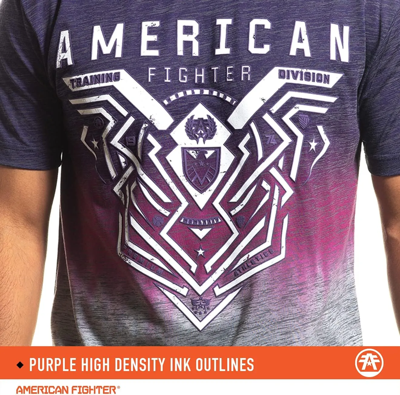 American Fighter Mens Sublimated T-Shirt Colored Short Sleeve Shirts for Men.