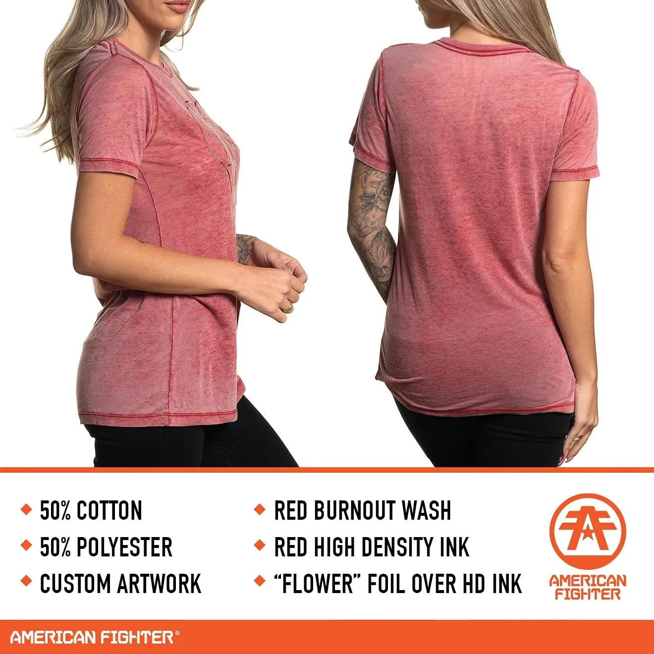 American Fighter T Shirts for Women Short Sleeve Womens Tshirts