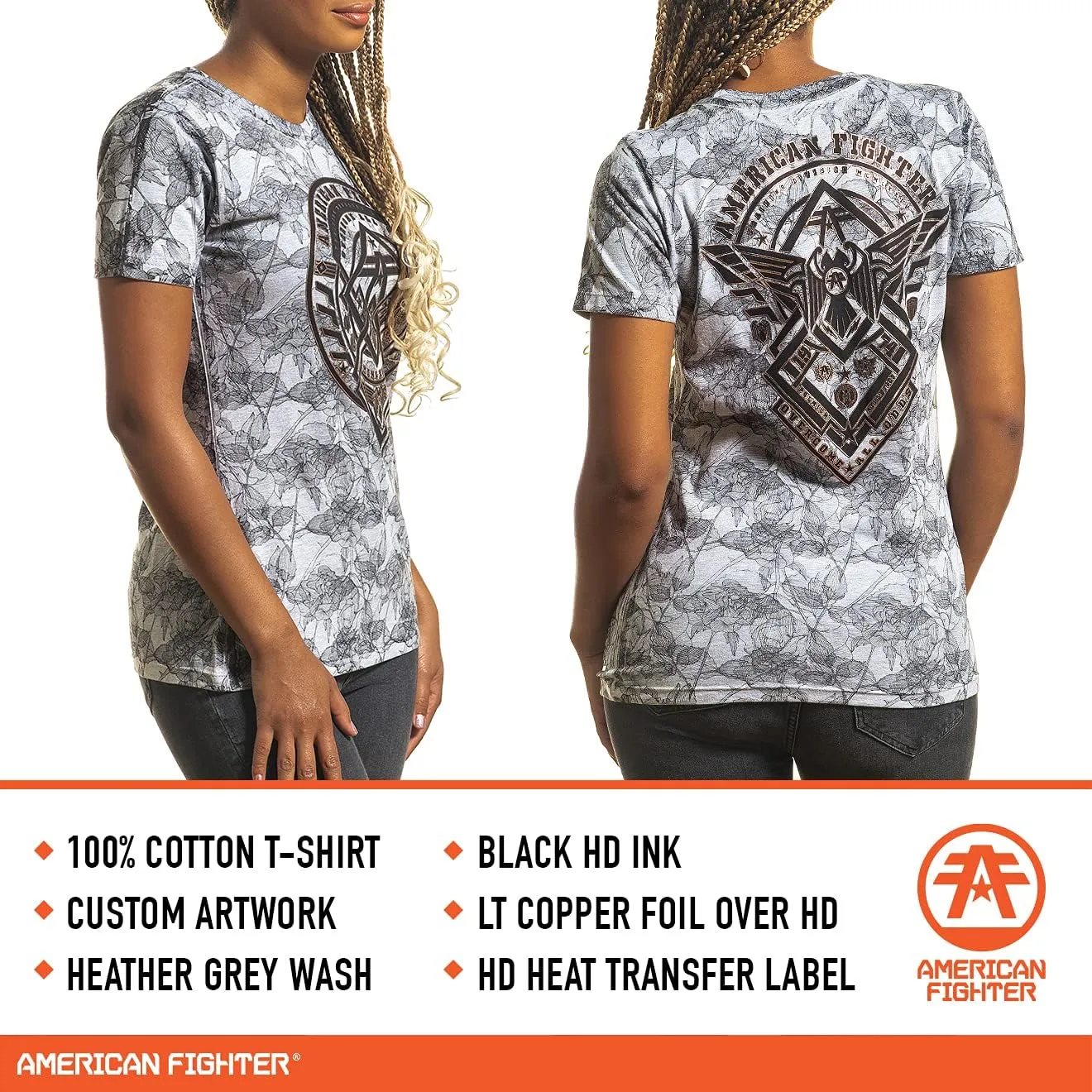 American Fighter T Shirts for Women Short Sleeve Womens Tshirts