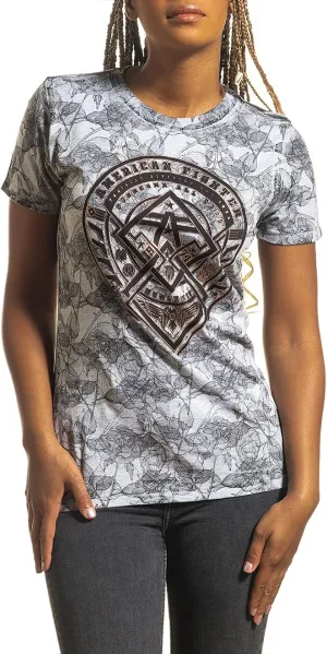 American Fighter T Shirts for Women Short Sleeve Womens Tshirts