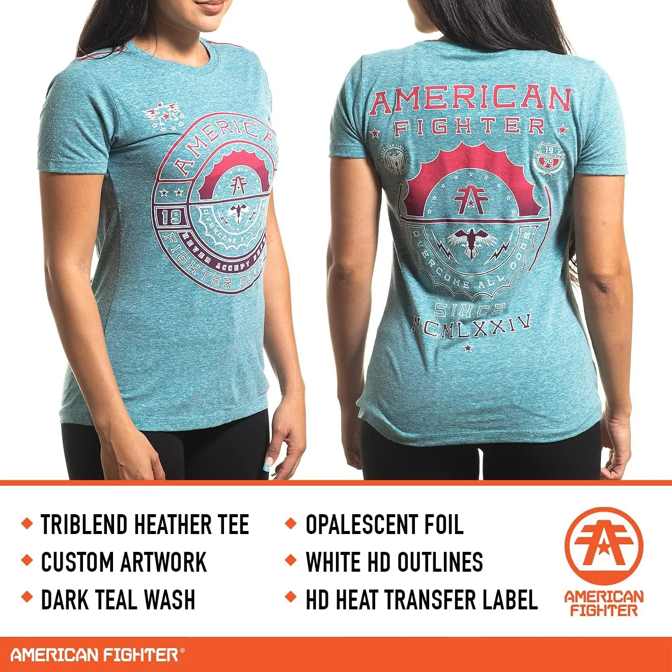 American Fighter T Shirts for Women Short Sleeve Womens Tshirts