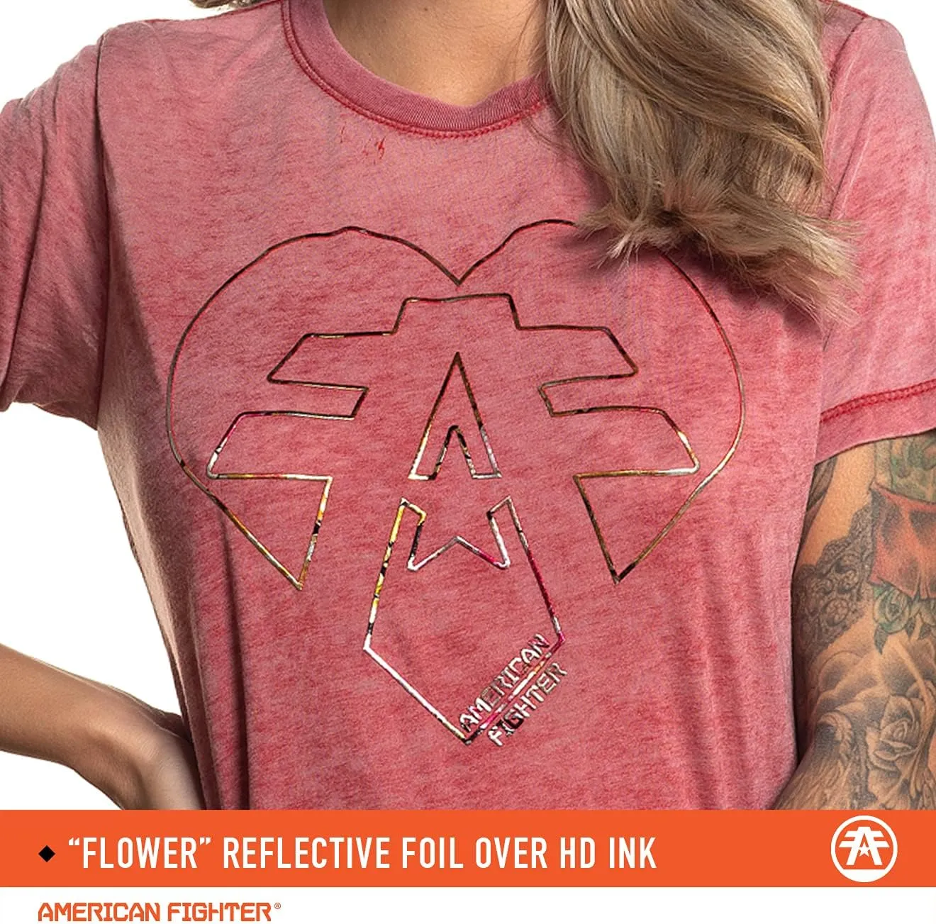 American Fighter T Shirts for Women Short Sleeve Womens Tshirts