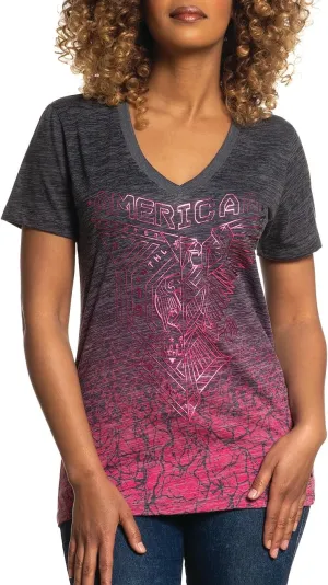 American Fighter T Shirts for Women Short Sleeve Womens Tshirts