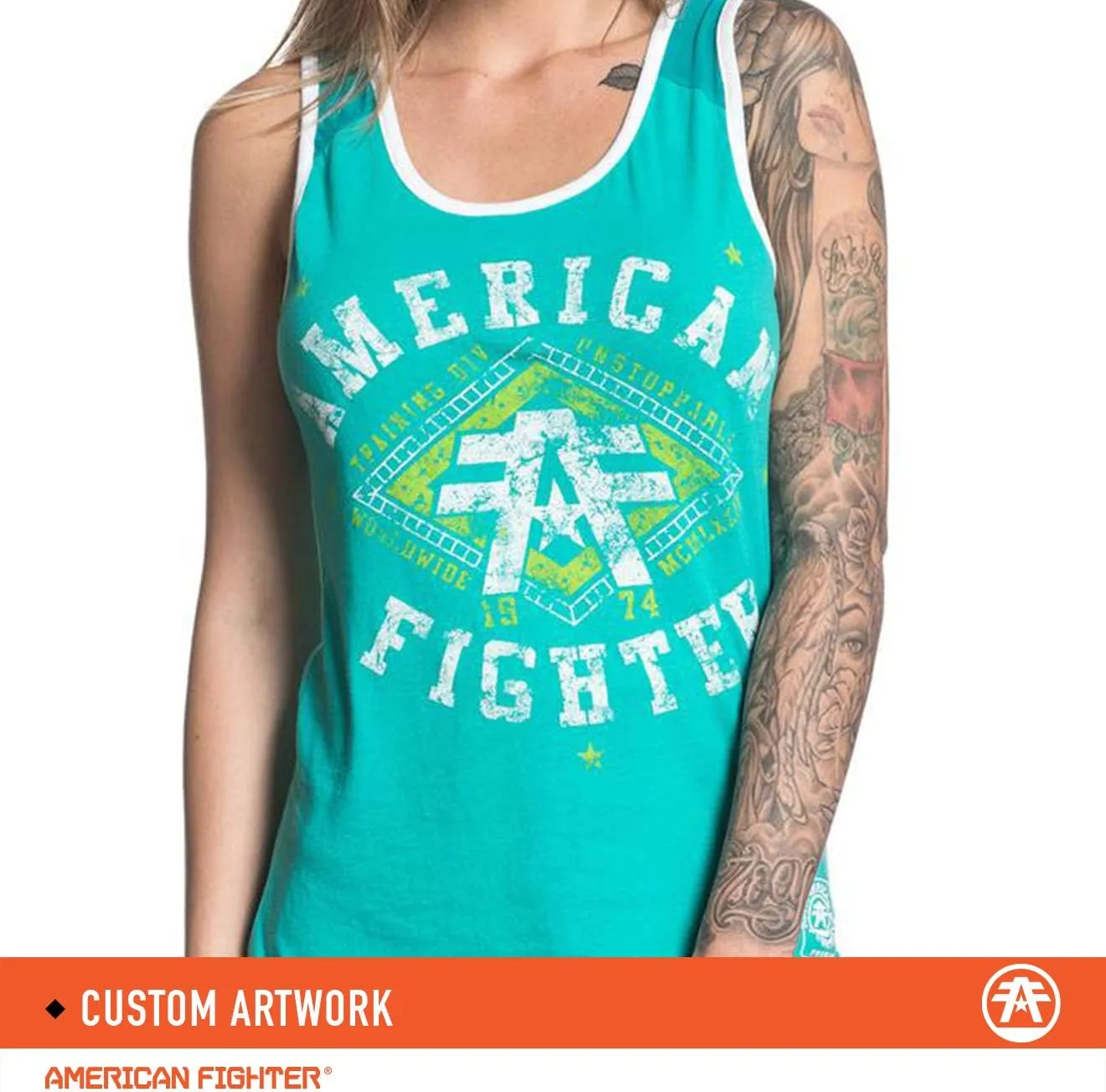American Fighter Womens Tank Tops. Workout Tank Top for Women. Womens Tanks.