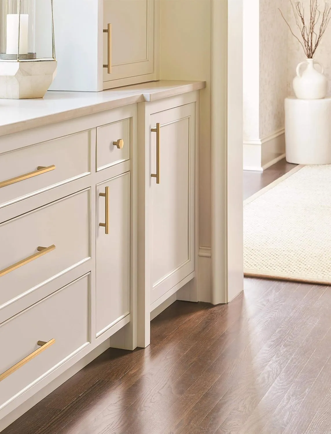 Amerock | Cabinet Pull | Champagne Bronze | 6-5/16 inch (160 mm) Center-to-Center | Caliber | 1 Pack | Drawer Pull | Cabinet Handle | Cabinet Hardware | Zinc