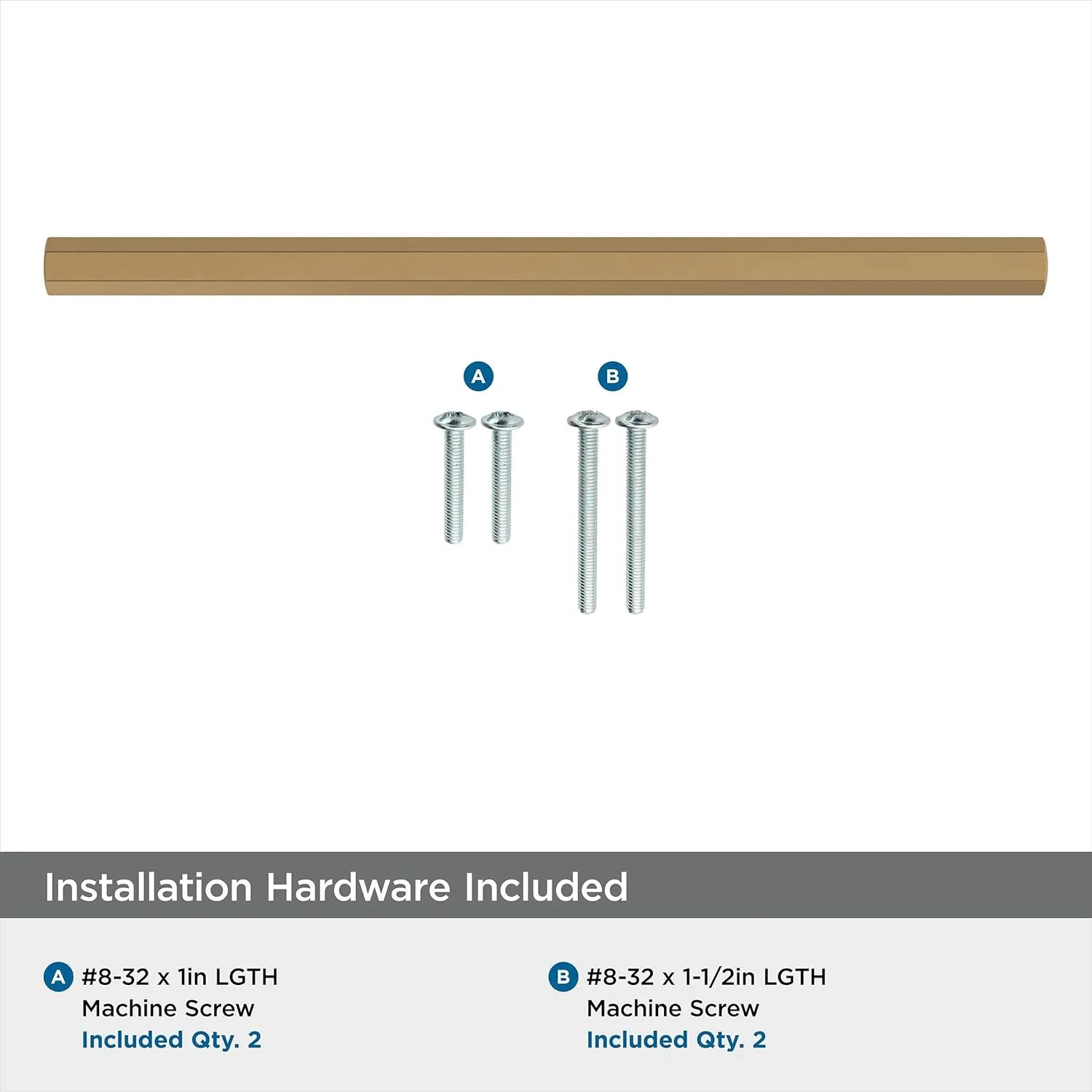 Amerock | Cabinet Pull | Champagne Bronze | 6-5/16 inch (160 mm) Center-to-Center | Caliber | 1 Pack | Drawer Pull | Cabinet Handle | Cabinet Hardware | Zinc