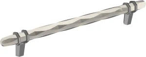 Amerock | Cabinet Pull | Satin Nickel/Black Chrome | 8 inch (203 mm) Center-to-Center | London | 1 Pack | Drawer Pull | Drawer Handle | Cabinet Hardware