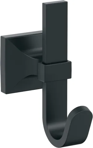 Amerock HBX36686MB | Burbank Single Prong Decorative Wall Hook | Matte Black Hook for Coats, Hats, Backpacks, Bags | Hooks for Bathroom, Bedroom, Closet, Entryway, Laundry Room, Office