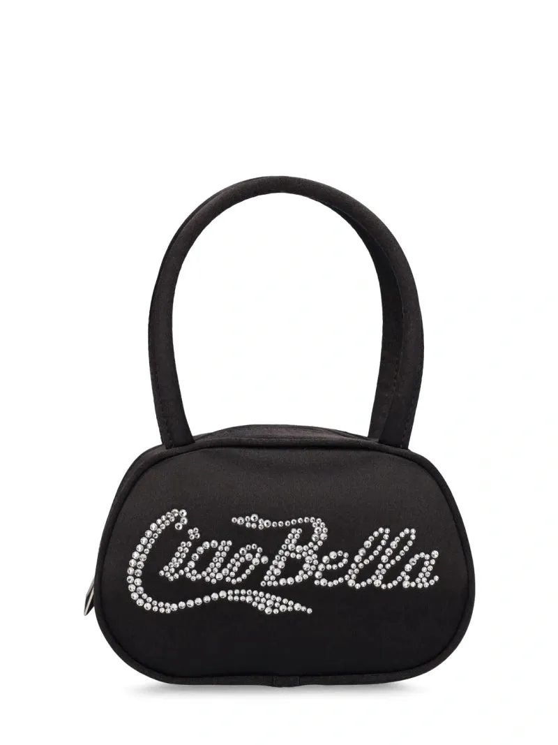 Amina Muaddi
Superamini Bella satin top handle bag