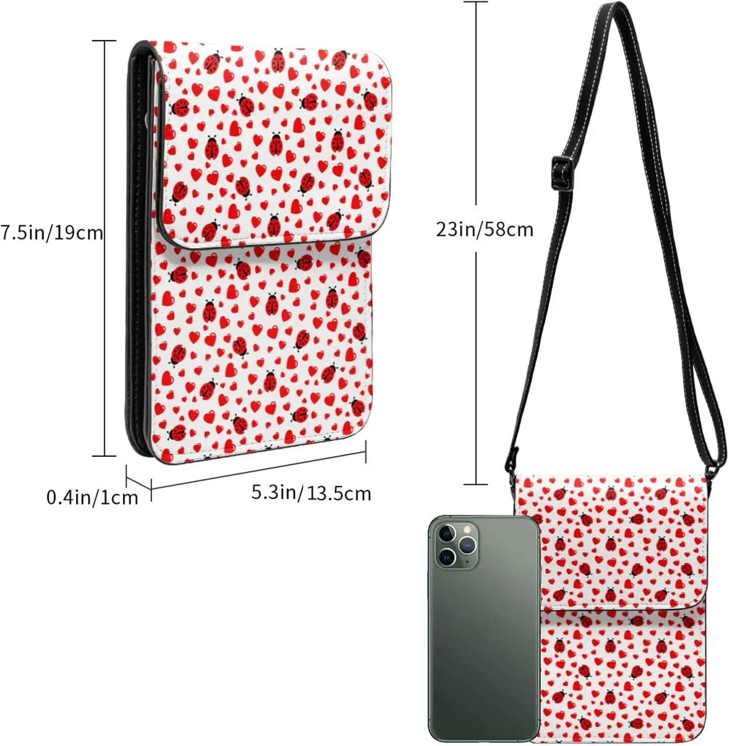 Animals Footprints Cat Dogs Leather Crossbody Phone Purse for Women Cute Wallet Bags Lightweight Mini Sling Bag