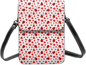 Animals Footprints Cat Dogs Leather Crossbody Phone Purse for Women Cute Wallet Bags Lightweight Mini Sling Bag