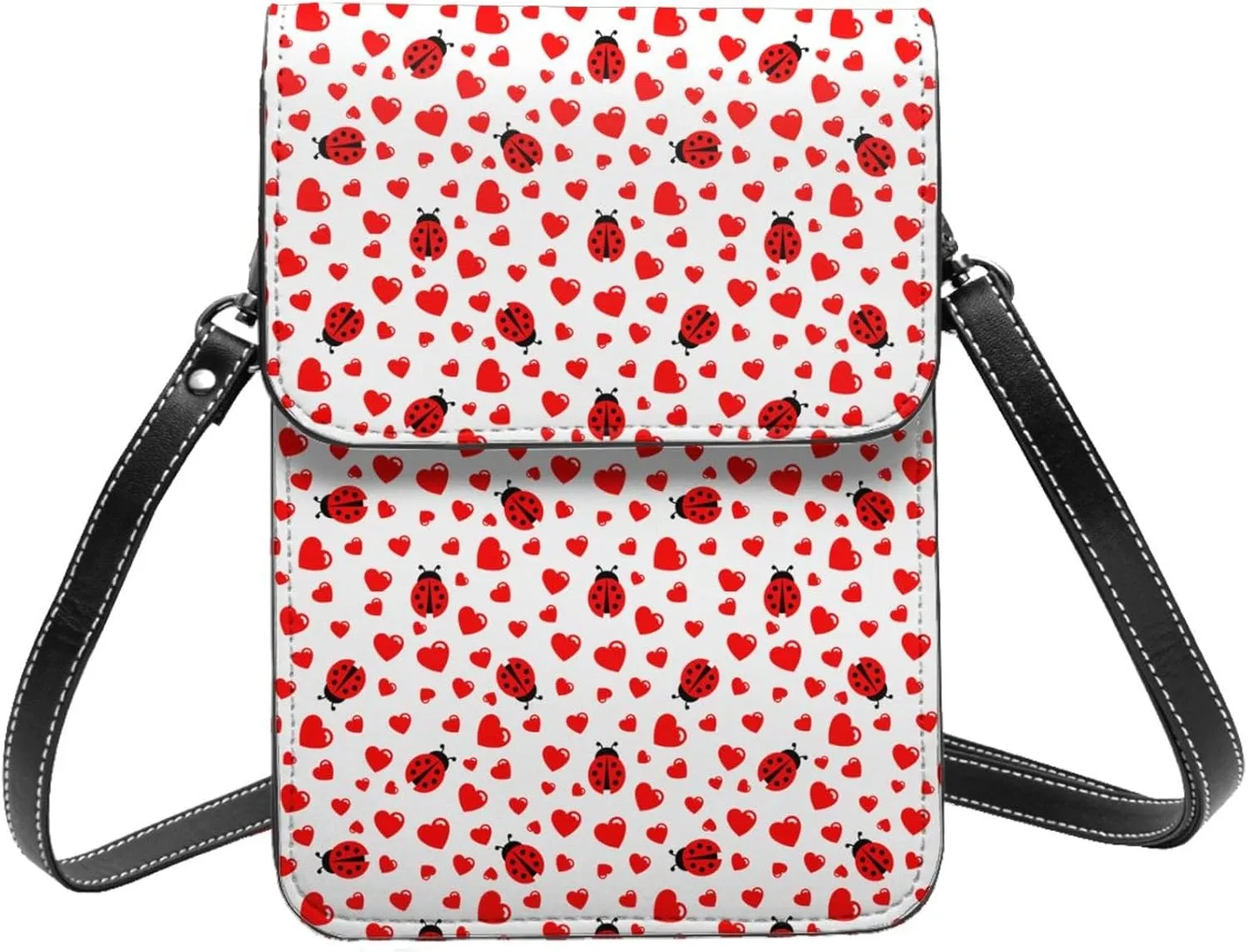 Animals Footprints Cat Dogs Leather Crossbody Phone Purse for Women Cute Wallet Bags Lightweight Mini Sling Bag