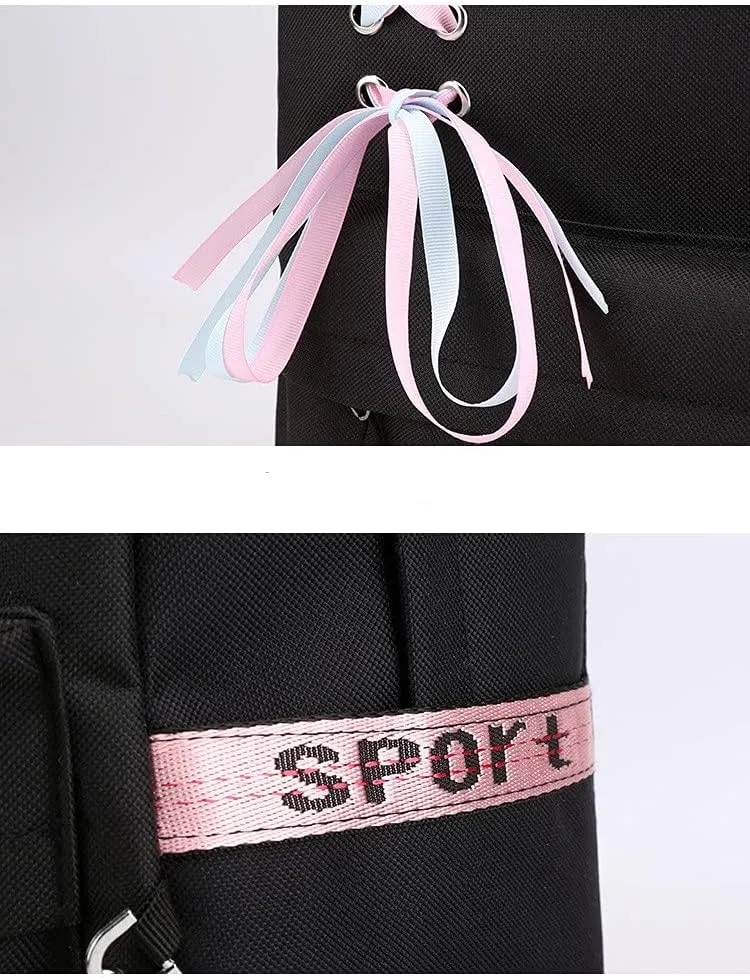 Anime Komi Cant Communicate Komi Shouko Backpack Komi San Excited Cosplay Ribbon Backpack (5)