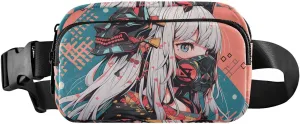 Anime Ninja Fanny Pack Water Resistant, Women Men Waist Pack Sling Bag Purse for Travel Hiking