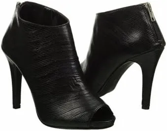 Ann Marino Women's Eureka Peep-Toe Boot,Black,8.5 M US