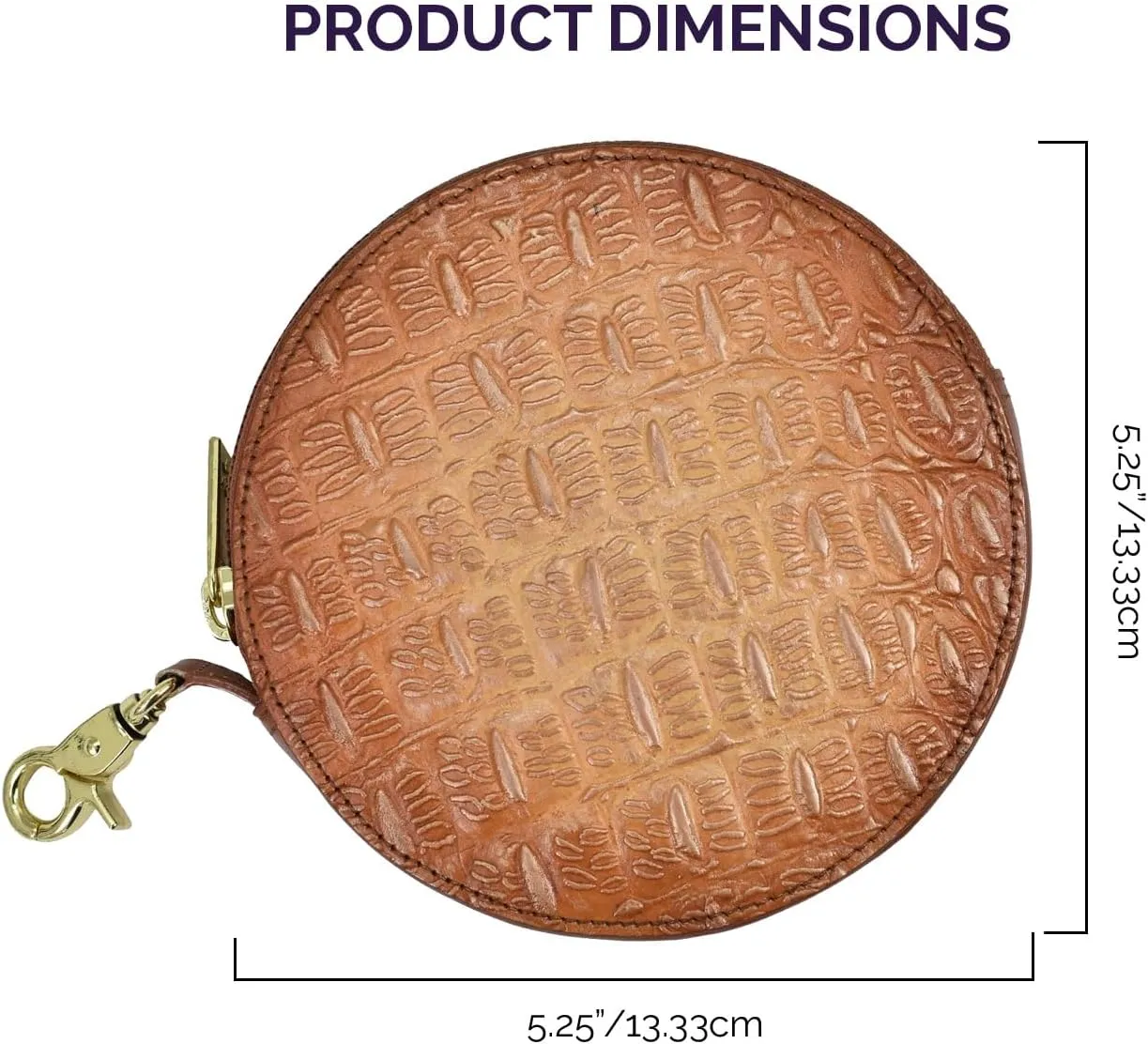 Anuschka Women's Original Hand Painted Genuine Vegetable Tanned Leather Round Coin Purse