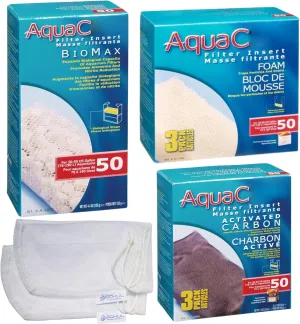 AquaClear 50 HOB Maintenance & Replacement Filter Media Kit, Including Gokul Brands Mesh Bags(AquaClear Activated Carbon, BioMax Media, Filter Foam Insert)