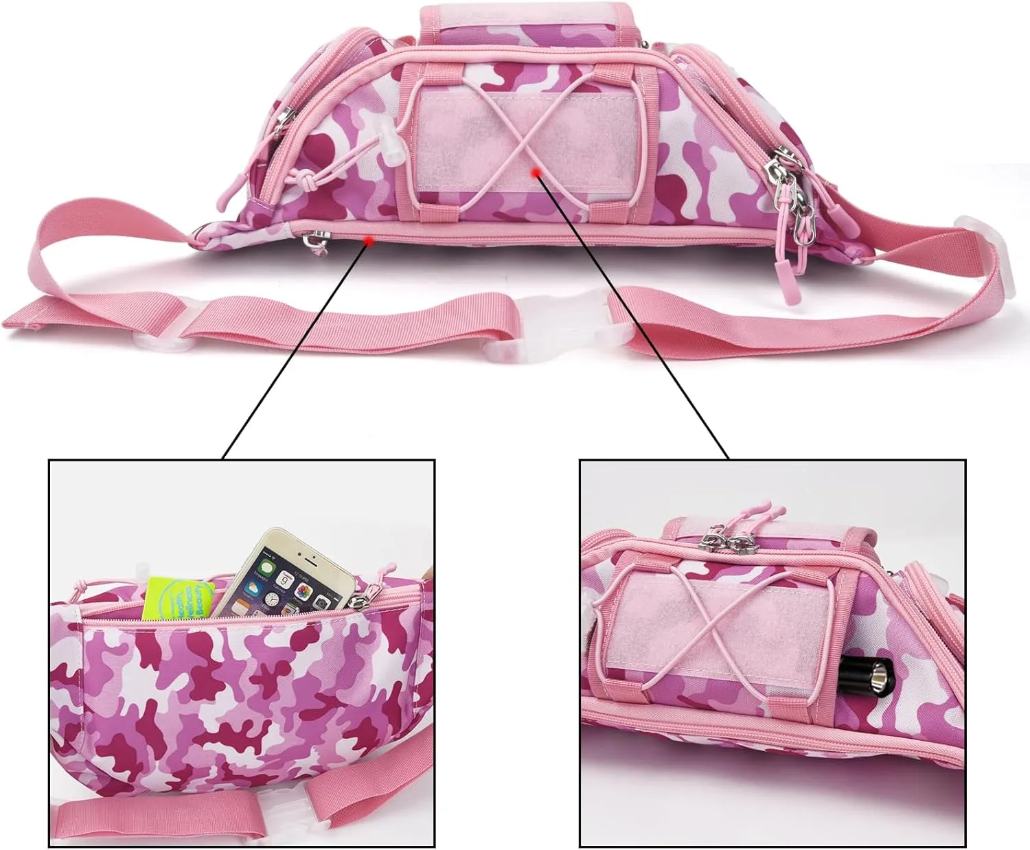 ArcEnCiel Tactical Fanny Pack for Men Waist Bag Hip Belt Outdoor Hiking Fishing Bumbag with Patch
