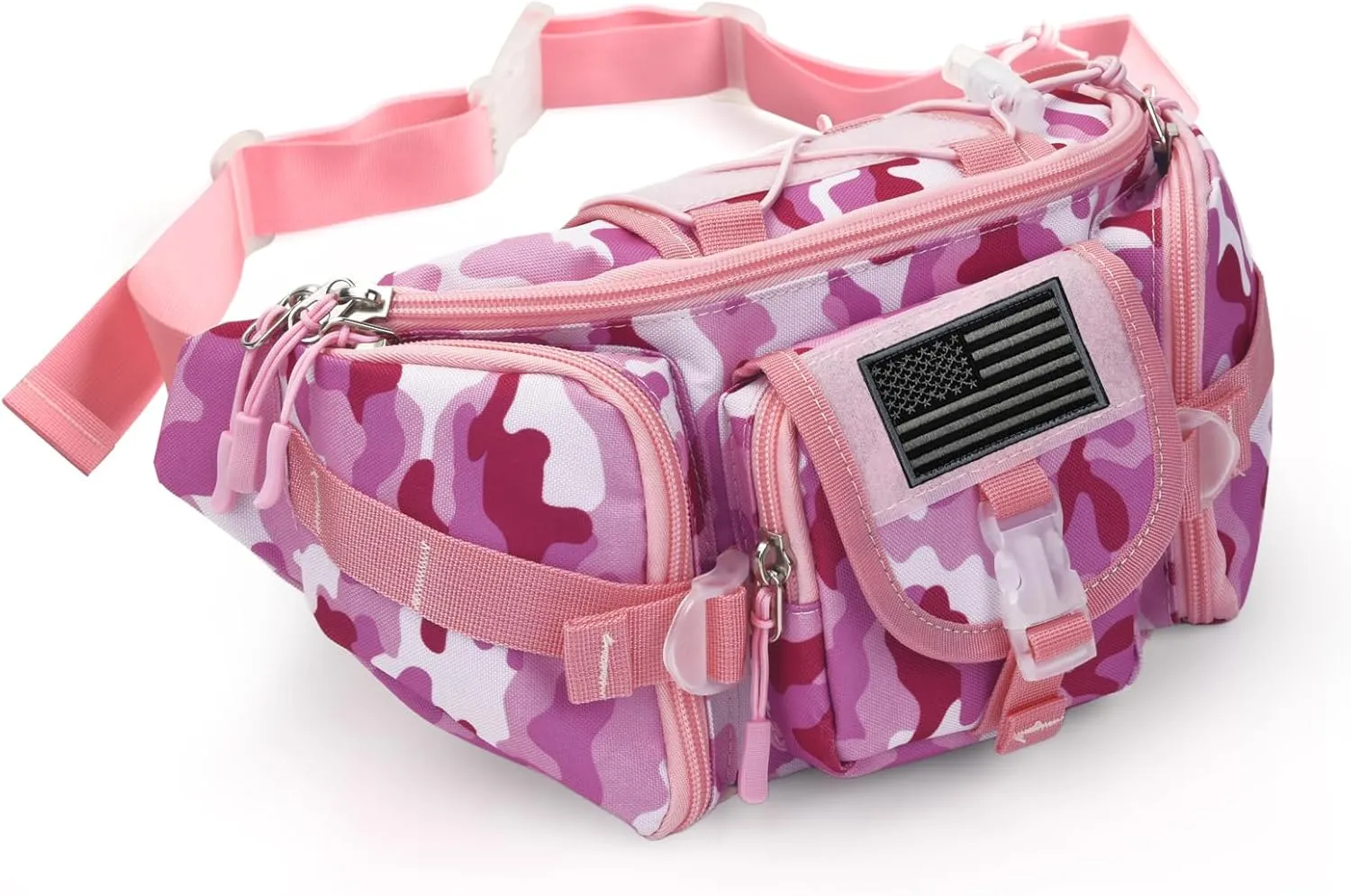 ArcEnCiel Tactical Fanny Pack for Men Waist Bag Hip Belt Outdoor Hiking Fishing Bumbag with Patch