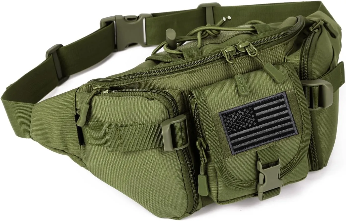 ArcEnCiel Tactical Fanny Pack for Men Waist Bag Hip Belt Outdoor Hiking Fishing Bumbag with Patch