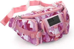 ArcEnCiel Tactical Fanny Pack for Men Waist Bag Hip Belt Outdoor Hiking Fishing Bumbag with Patch
