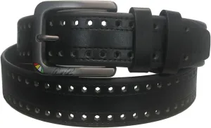 Arnold Palmer Golf- Perforated Stitch Leather Belt Black Size 38