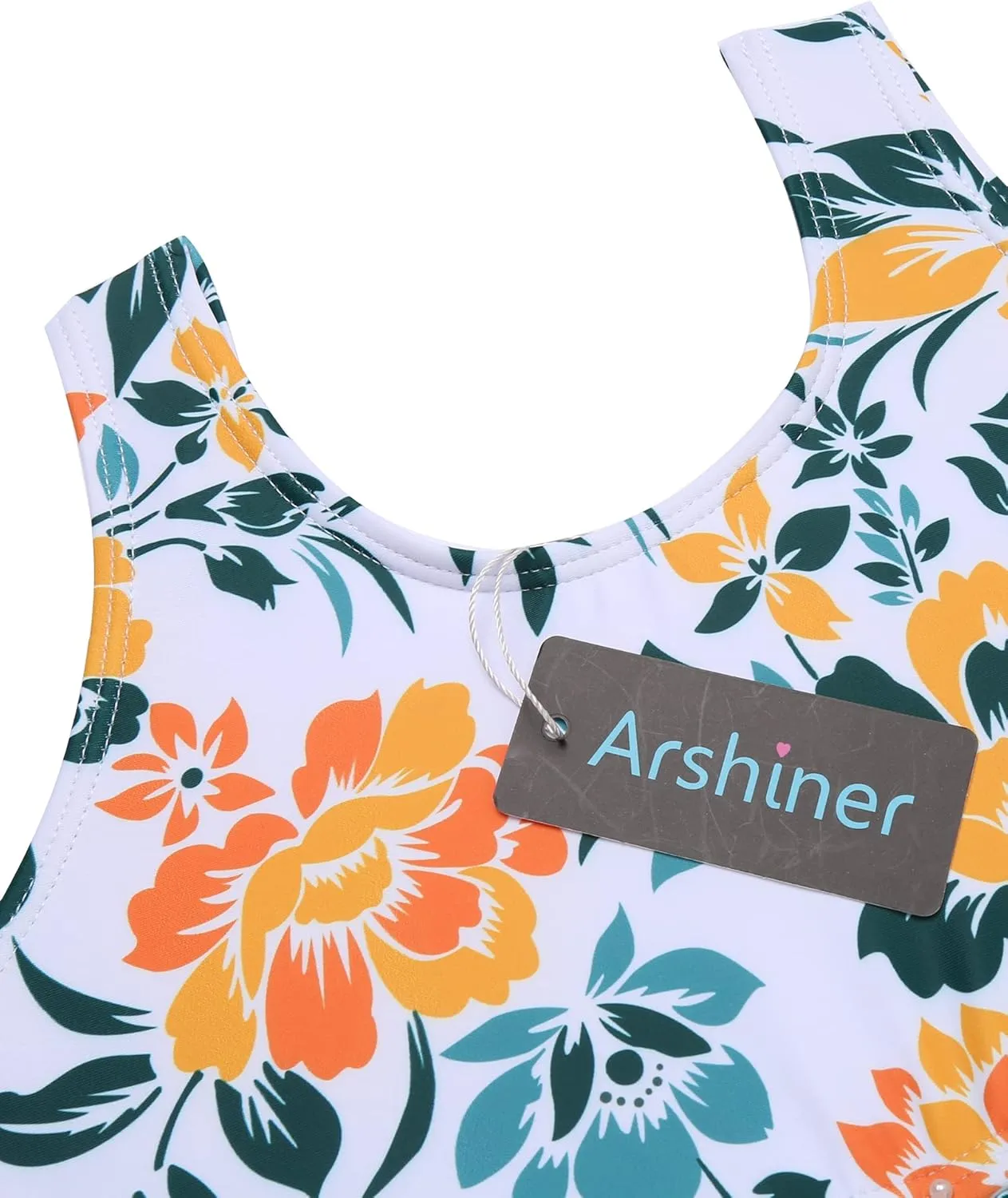 Arshiner Girls Bikini Beach Swimwear 2 Piece Swimsuits Floral Printing Bathing Suits for 4-15 Years