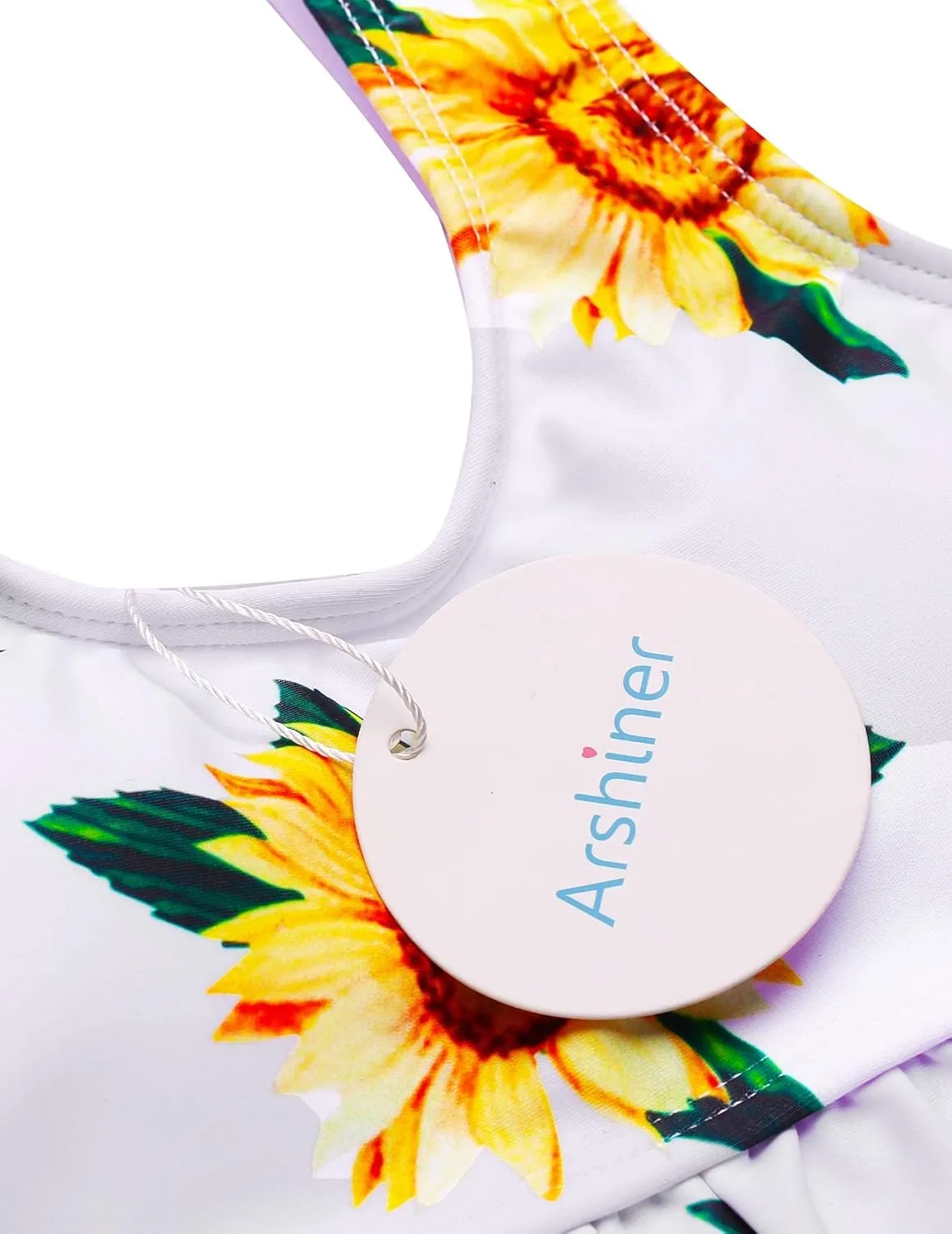 Arshiner Girls Bikini Beach Swimwear 2 Piece Swimsuits Floral Printing Bathing Suits for 4-15 Years