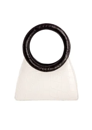 Aseela Crocodile-Print Top-Handle Leather Bag