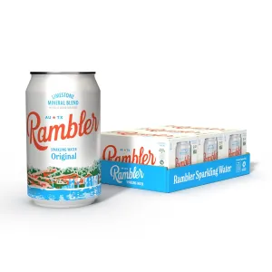 AUTX RAMBLER Sparkling Water, Texas Limestone Filtered, Original Natural Flavor, 12-Ounce Cans, Three 8-Packs (24 Cans)