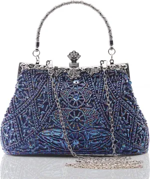 BABEYOND Evening Clutch Purses for Women - Vintage Evening Bag Accessories for Women Gatsby 1920s Beaded Sequin Pearl Clutch