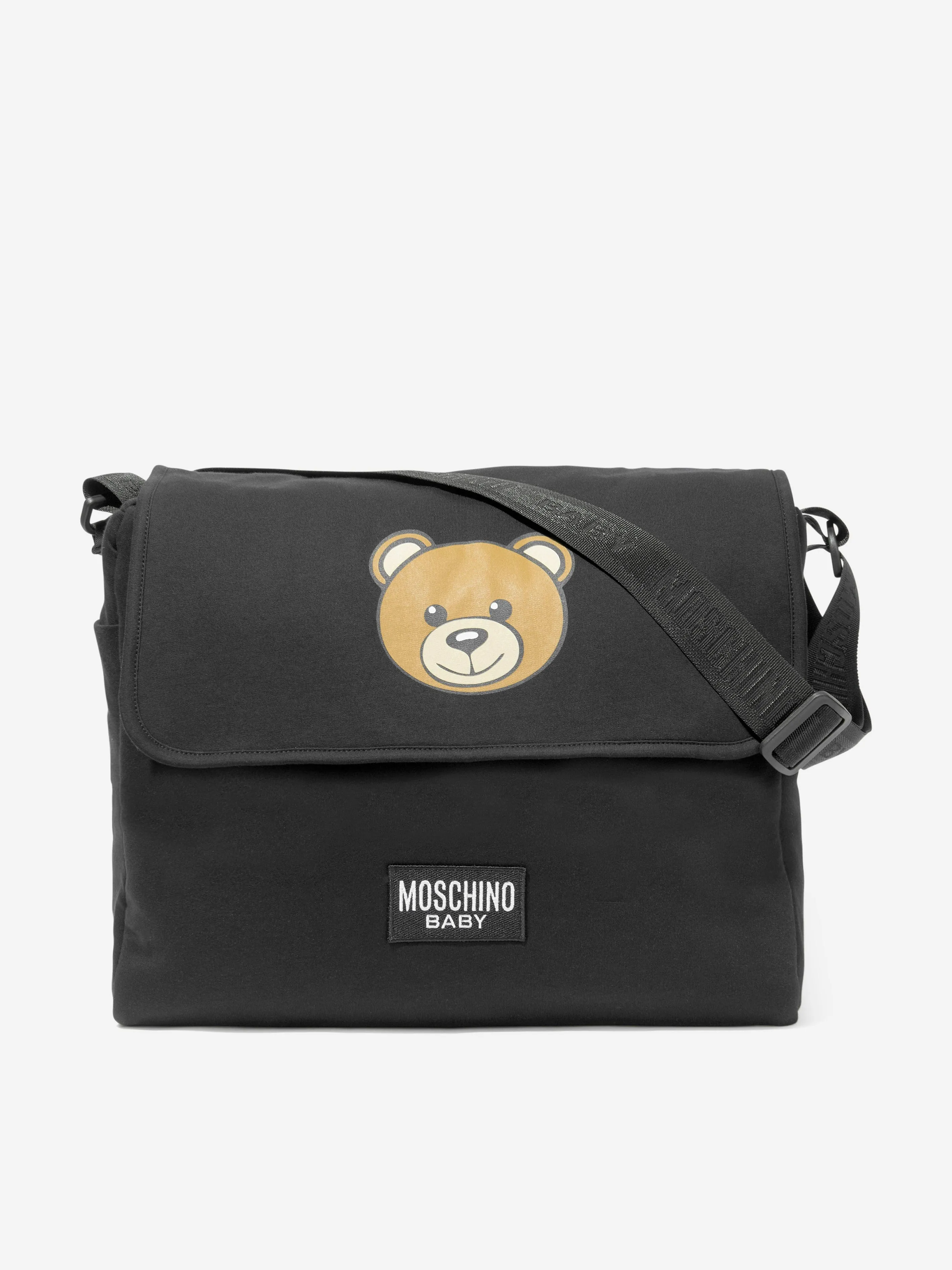 Baby Teddy Bear Logo Changing Bag in Black (39cm)