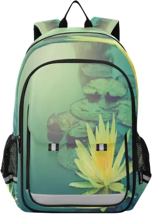 Backpack Bookbag School Bag Travel Bag Beautiful Thai Lotus Zen for Girls Boys Teen