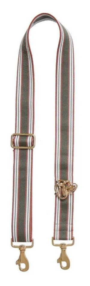 Bag Strap Lines multi-olive - Gold Snakemotive