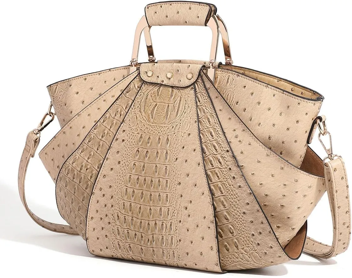Bag Woman Large Capacity Leather Purse Fashion Designer Metal Top Handle Handbags Women Crossbody Large Bags for Women Tote