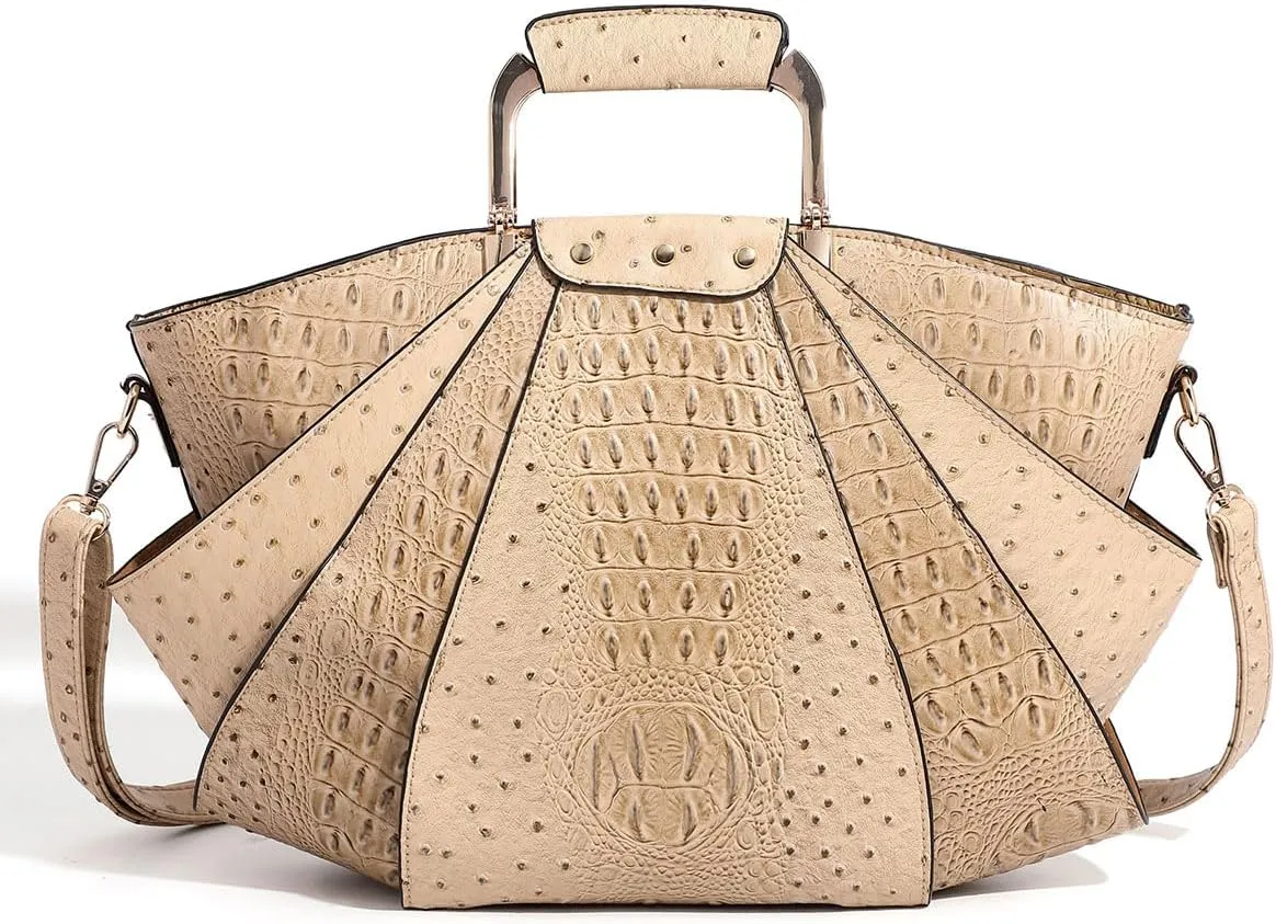 Bag Woman Large Capacity Leather Purse Fashion Designer Metal Top Handle Handbags Women Crossbody Large Bags for Women Tote