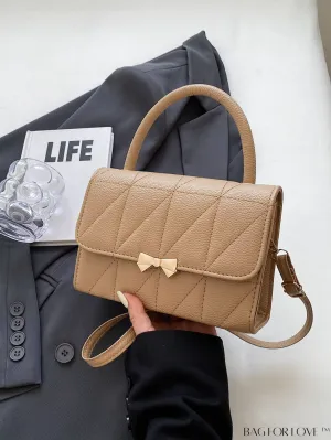 BagForLove - Stylish Plaid Handbag adorned with Chic Bowknot Design