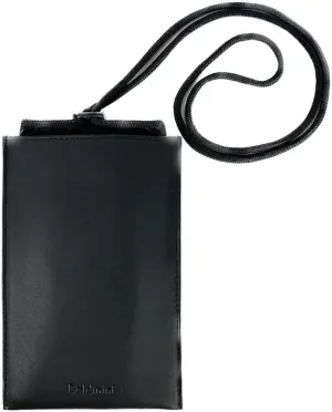 Baldinini Trend Sleek Calfskin Leather Cell Phone Wallet in Men's Black