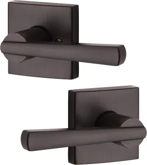 Baldwin Spyglass , Interior Passage Door Reversible Lever for Hallway/Closet/Rooms, Non-Locking Door Handle With Microban Protection, in Venetian Bronze