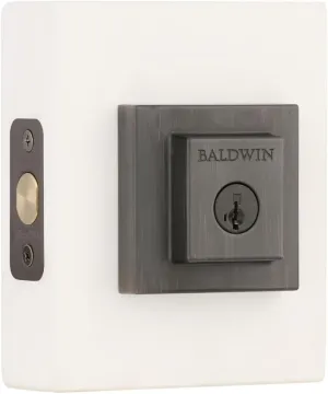Baldwin Spyglass, Single Cylinder Front Door Deadbolt Featuring SmartKey Re-key Technology and Microban Protection, in Venetian Bronze