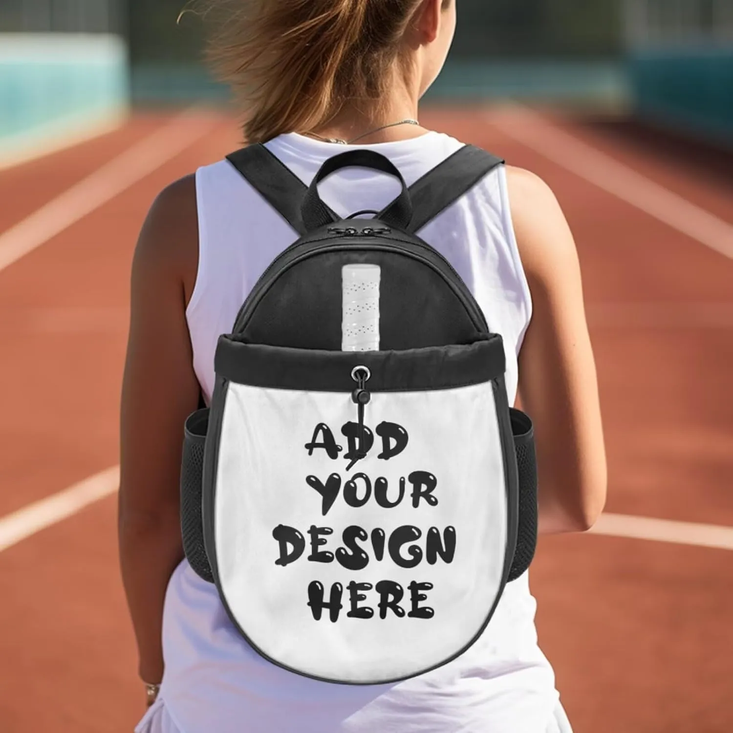 Ball Pattern Pickleball Bags with Zipper & Adjustable Shoulder Strap Pickleball Paddle Shoulder Bag