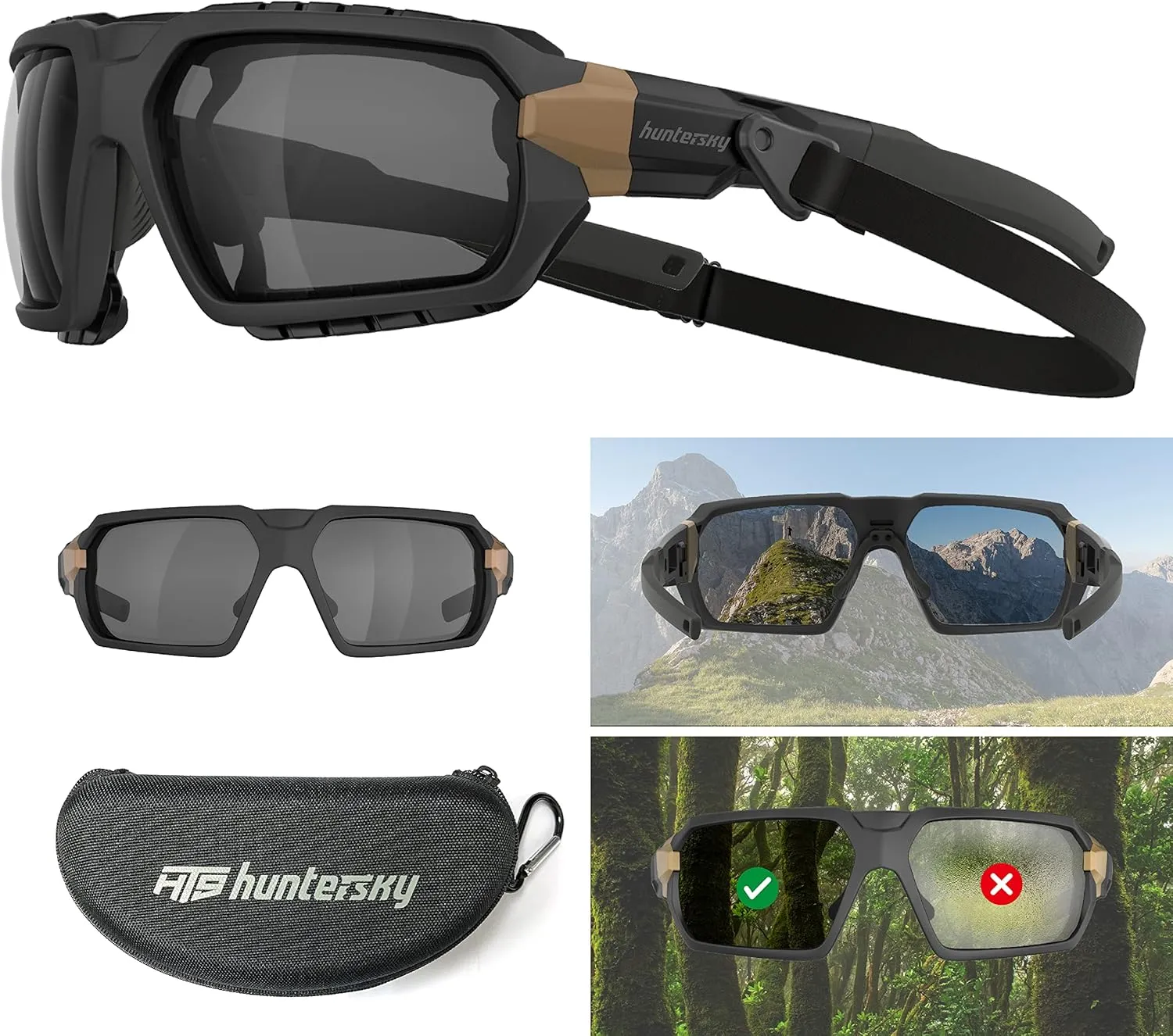 Ballistic Tactical Impact Protection Anti Fog Shooting Glasses Military Grade Airsoft Range…