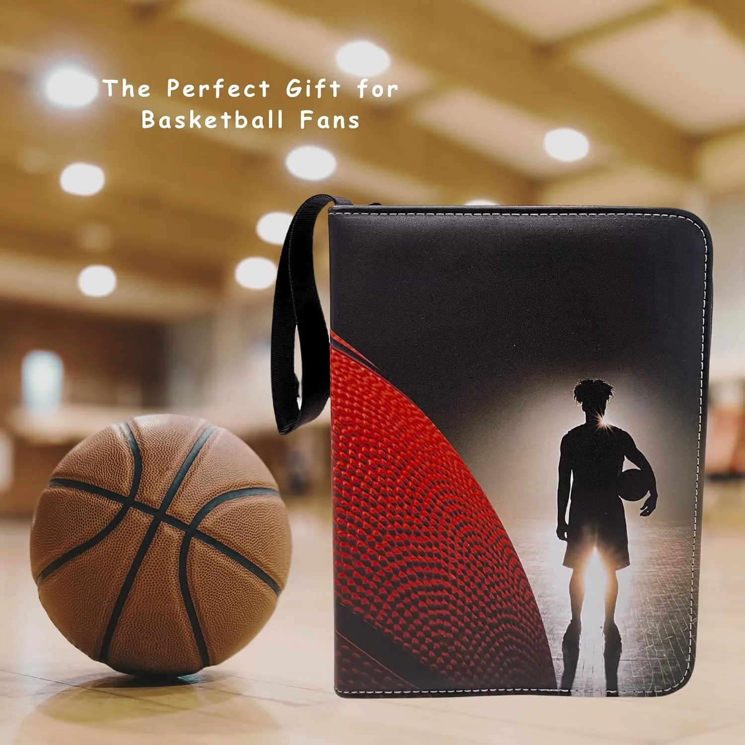 Basketball Card Binder, Trading Card Album with 55 Removable Top Loader Sleeves Fit 440 Basketball Baseball Soccer Football Cards, Compatible with 2024 2025 Topps Sports Card & TCG Collections.