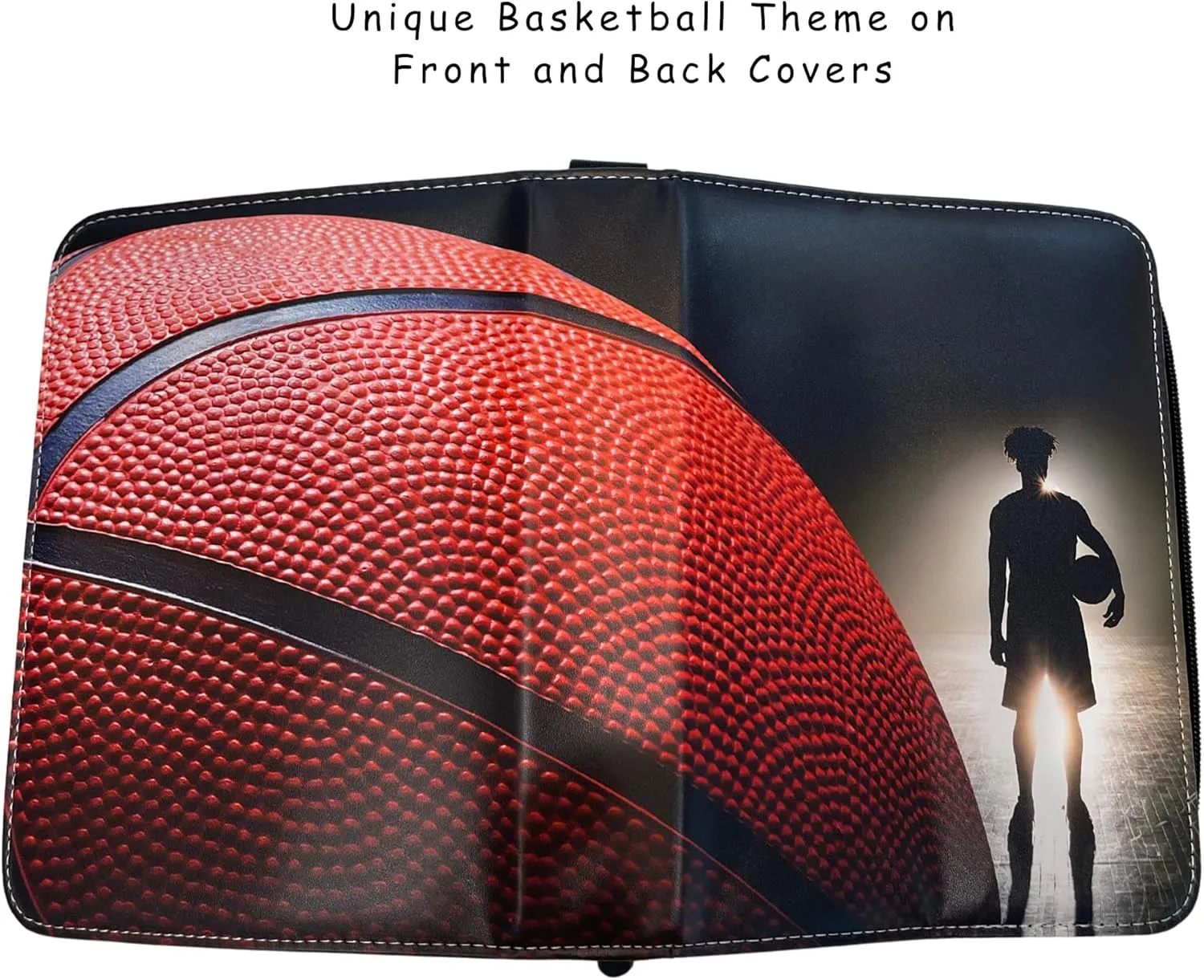 Basketball Card Binder, Trading Card Album with 55 Removable Top Loader Sleeves Fit 440 Basketball Baseball Soccer Football Cards, Compatible with 2024 2025 Topps Sports Card & TCG Collections.