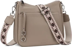 befen Genuine Leather Crossbody Bags for Women Travel Hobo Bags for Women with Adjustable Shoulder Guitar Strap