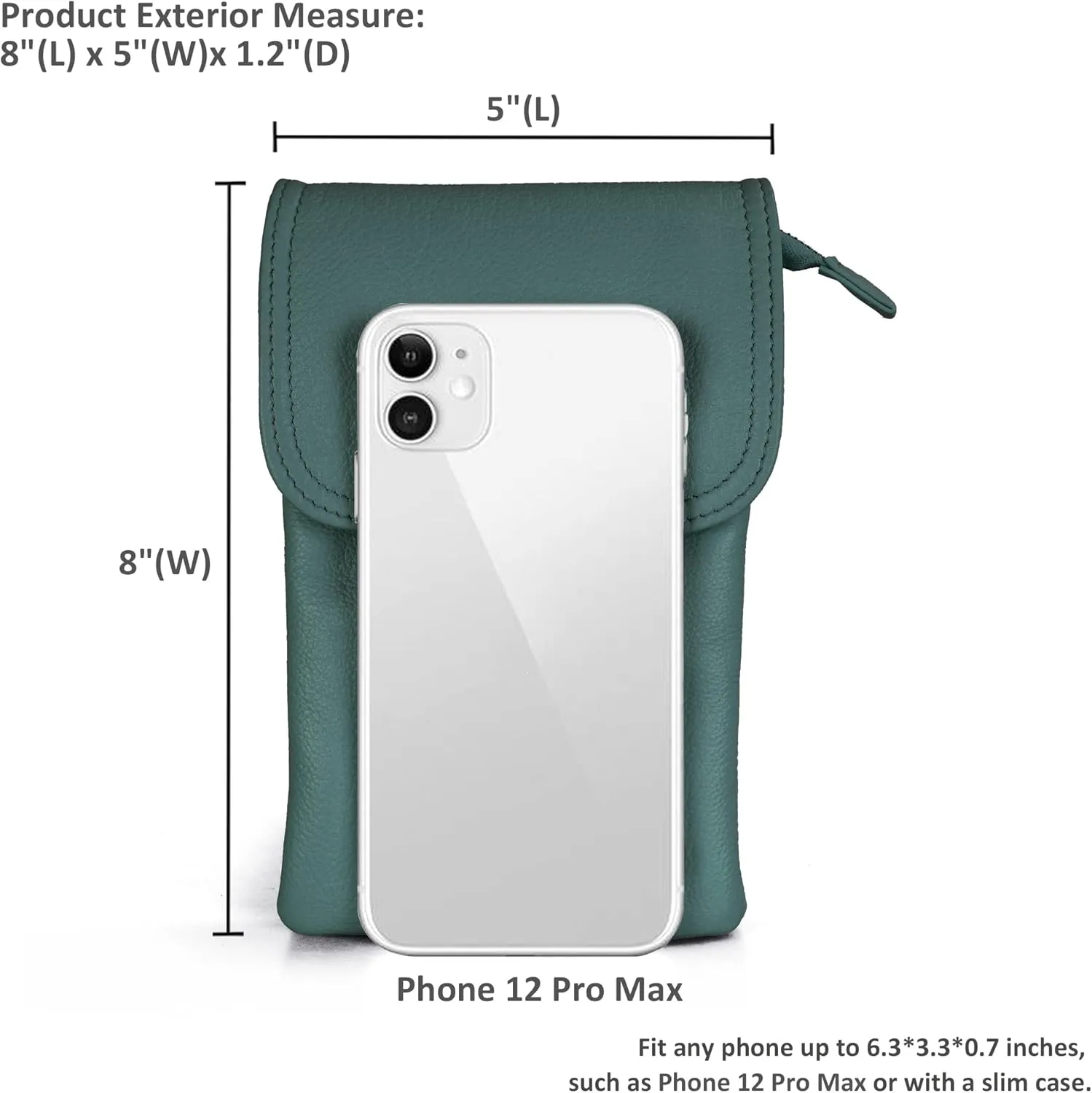 befen Genuine Leather Small Crossbody Bags for Women Cell Phone Bag Cross Body Purses,Silver Zipper