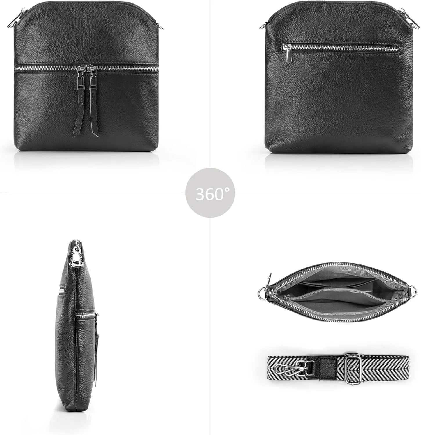 befen Genuine Leather Small Crossbody Purses for Women Travel Cross Body Bags Lightweight with Adjustable Shoulder Strap
