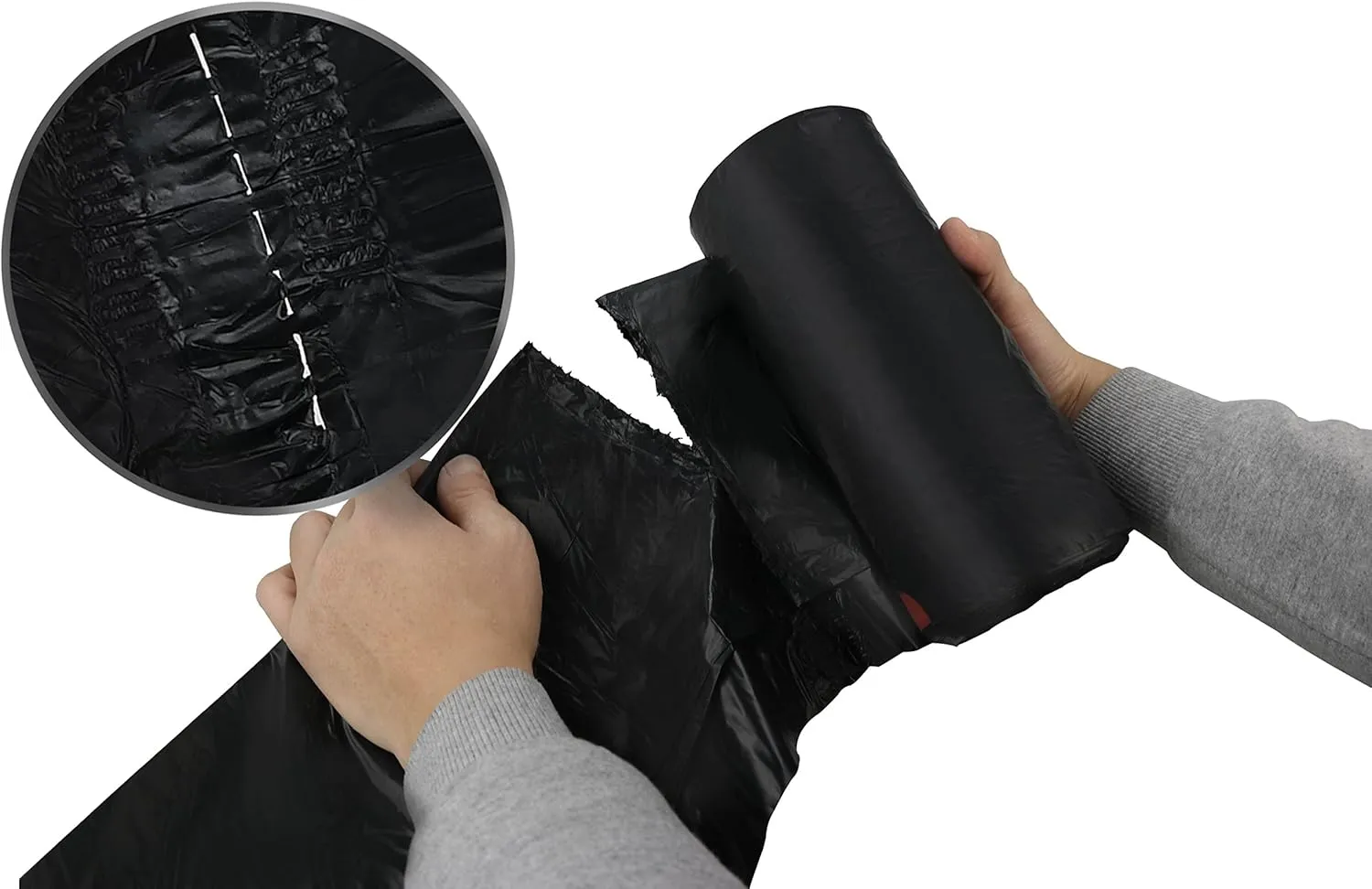 Begale 5 Gallon Drawstring Trash Bags, 210 Counts, Black