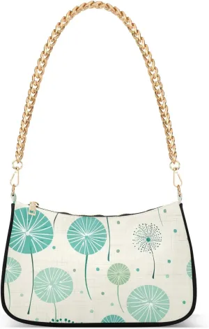 Beige Dandelion trendy chain leather crossbody bag handbag for essentials for women